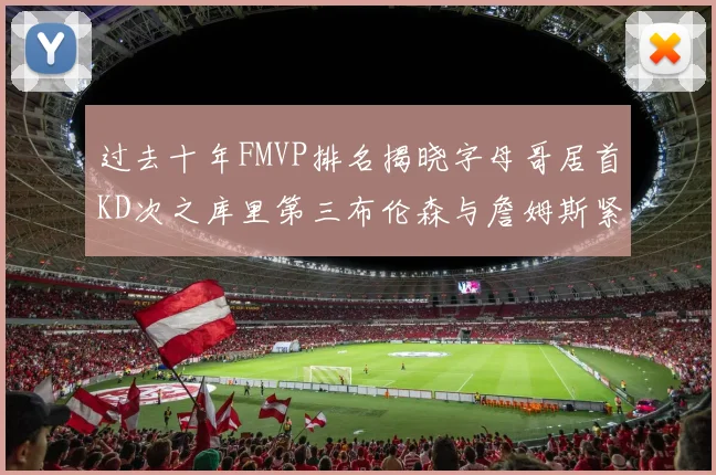 过去十年FMVP排名揭晓字母哥居首KD次之库里第三布伦森与詹姆斯紧随其后